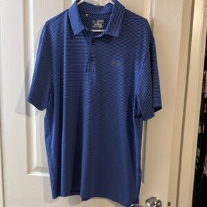 Under Armour Blue Striped Polo Shirt